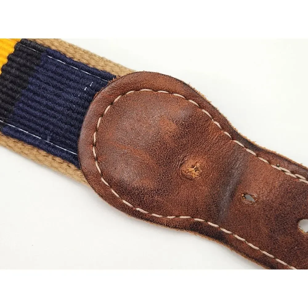 A Tail We Could Wag Belt Leather Canvas Handwoven Guatemalan Preppy Boho 43